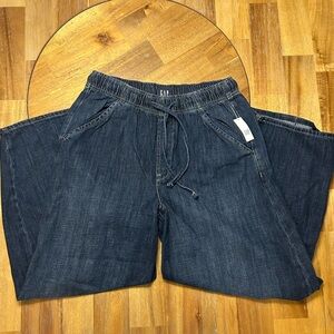 GAP Women's Relaxed Fit Drawstring Navy Jeans